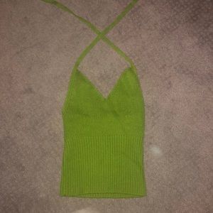 Green halter top